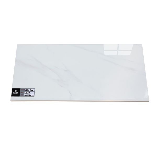 Effets de marbre blanc Carreaux de mur céramique carré vitré poli 30x60 Pour l' hôtel