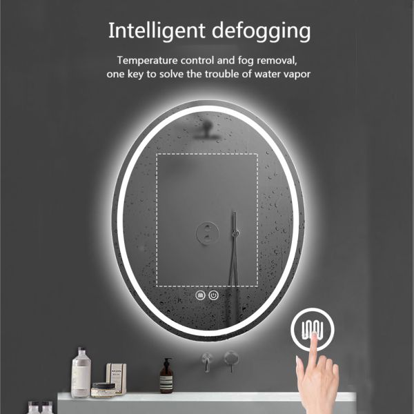 Verre miroir éclairé décor complet de la maison pour le salon de salle de bain Smart Fitness