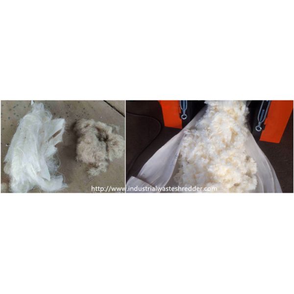 Высокая эффективность резца химического волокна полиэстера ненужного шредера волокна ткани Дакрон