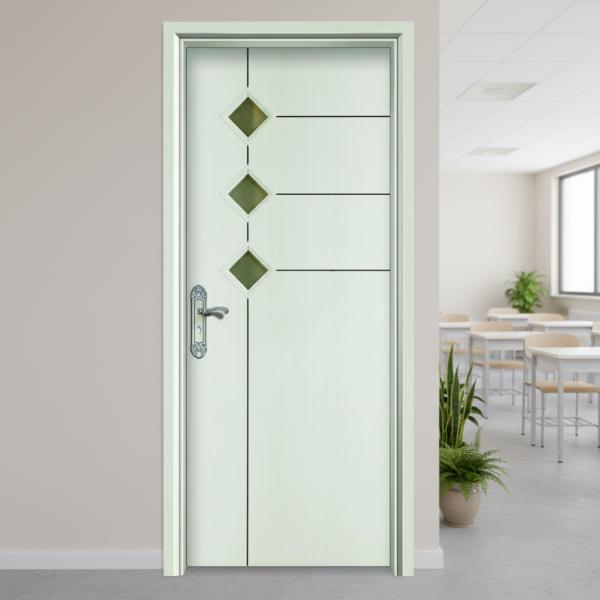 Durable WPC Glass Door with Hollow Composite Panel for Residential and Commercial Moisture Resistant and Termite Proof