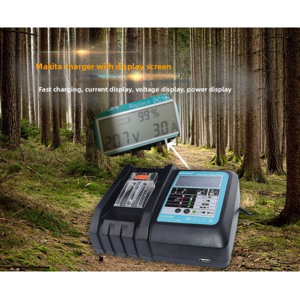Fast Charger Compatible with Makit 14.4V 18V LXT Li-ion Batteries Replacement DC18RC Power Tool Battery Charger