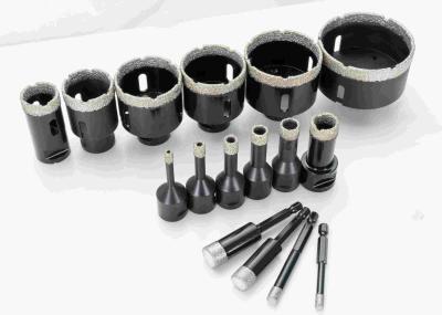 M14  Shank Dry Vacuum Brazed Diamond Hole Saw / Diamond Tile Hole Cutter Set