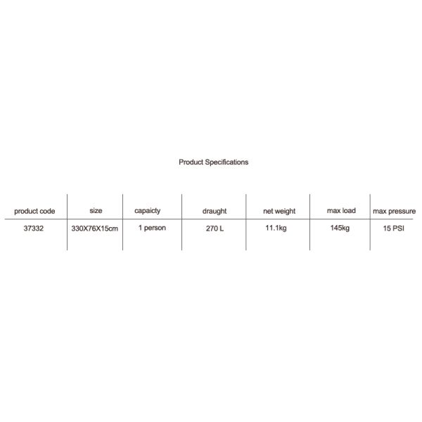 EVA Floor 145kg 330*76*15cm Mens Paddle Board