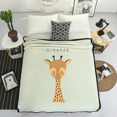 Unisex Giraffe 2 Ply Super Soft Blanket Toddler Polyester Newborn Plush Blanket