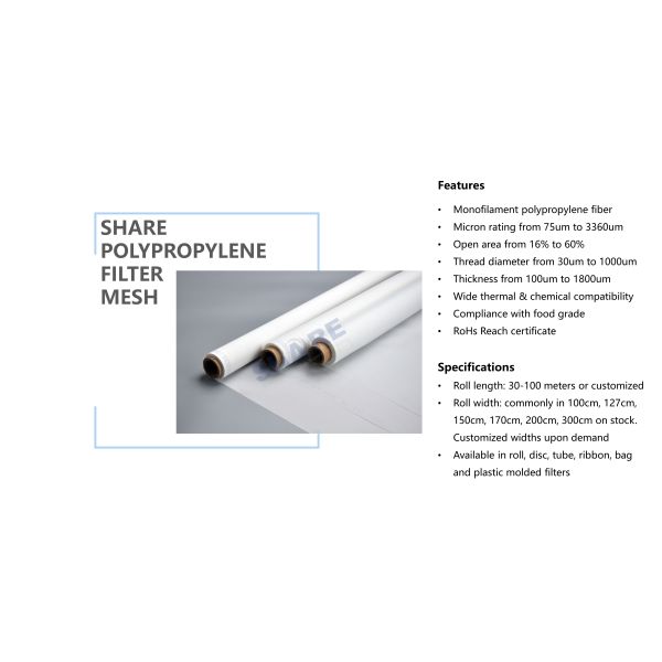 FDA Approved PP Precision Open Mesh and Molded Filters for Medical, Food, Chemically Aggressive Industries