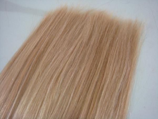 Extensions de cheveux blonds en lot et closure raides 100 grammes