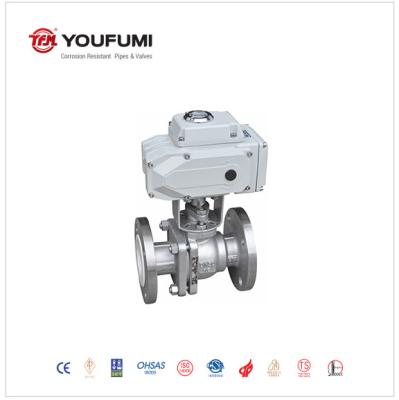 PFA Lined Manual Floating RF Ball Valve CF8 CF8M Duplex Steel  Body