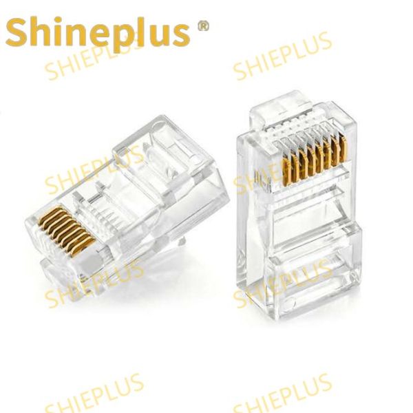 RJ45 кристаллическая головка 8P8C CAT5E отверстие 1.0 штатива двойной ленты щит, кабель кристаллической головы