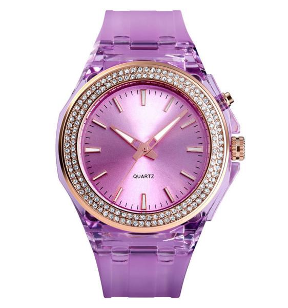 Cyber Celebrity Bracelet 1553 LED Women Watch Transparent Strap Relojes De Mujer Jewel