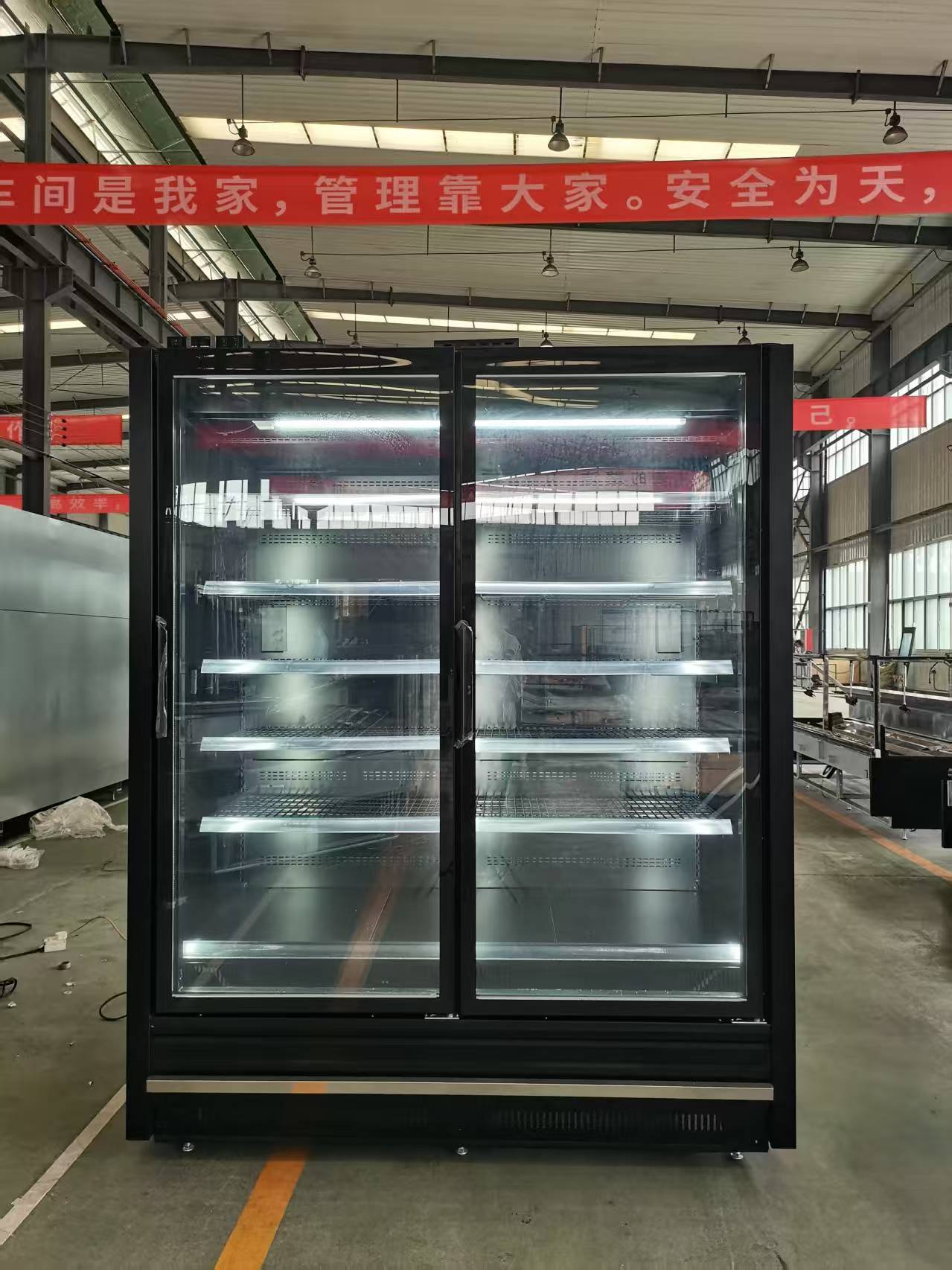 CRONUS156X Remote Type Supermarket Double Door Vertical Multi-Layer Beverage Refrigeration Cabinet Freshness Display Cabinet