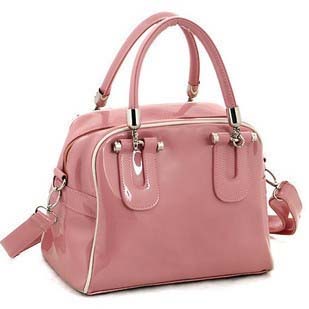 Stylish pink PU cute designer Decorative Ladies Fashion Handbags with Dual carry
