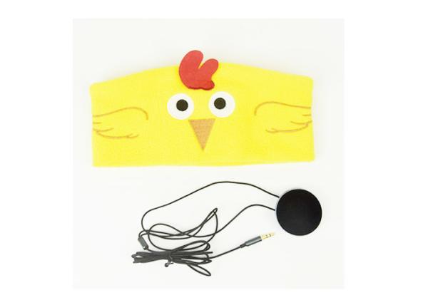 Cute On Ear Workout Headphones , Yellow Color Lightweight On Ear Headphones