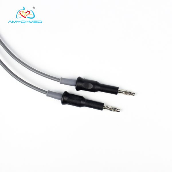 Soft Silicone Bipolar Coagulation Electrode Nonstick Forceps with 3000mm Reusable ESU Cable