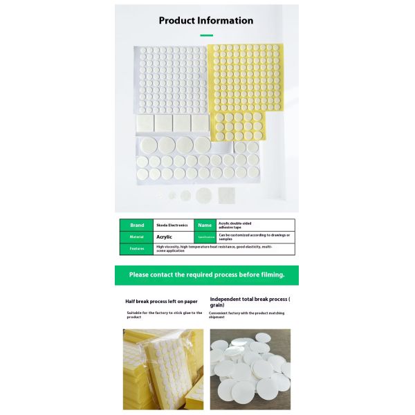 Transparent Acrylic Double-Sided Tape Traceless and Nano Dot Tape for Card Positioning Removable Adhesive Paper & Film