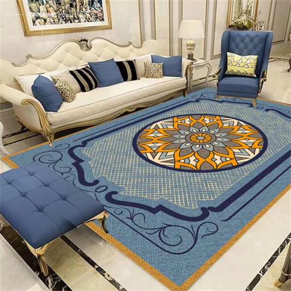 Household Polyester Living Room Floor Carpets Middle Eastern Style Dining Room Carpet