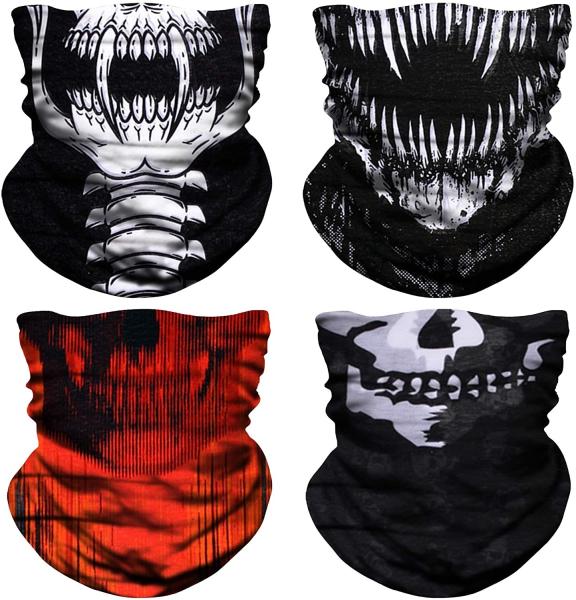 Sublimation Cotton Polyester Microfiber Skeleton Face Bandana