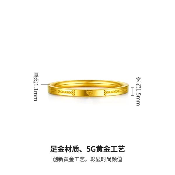 Anillos de oro delicados de 18K para mujeres y niñas