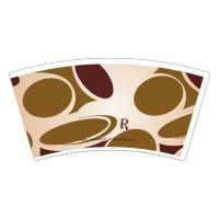 Resistência de água amigável descartável do fã 135gsm do copo de papel de Eco para o recipiente do gelado