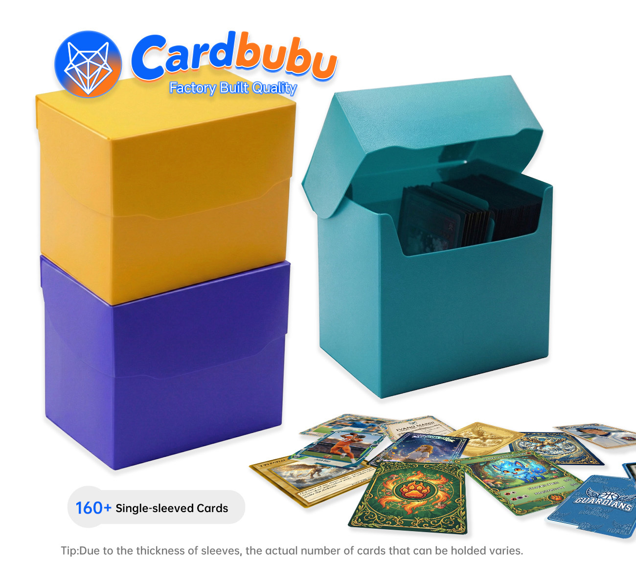 4.25 Inch Plastic Deck Box 160 Cards PT CG Baseball Card Organizer