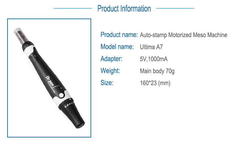 Home Dr Pen A7 Microneedle Wireless Derma Pen with Surgical Steel Cartridge Included
