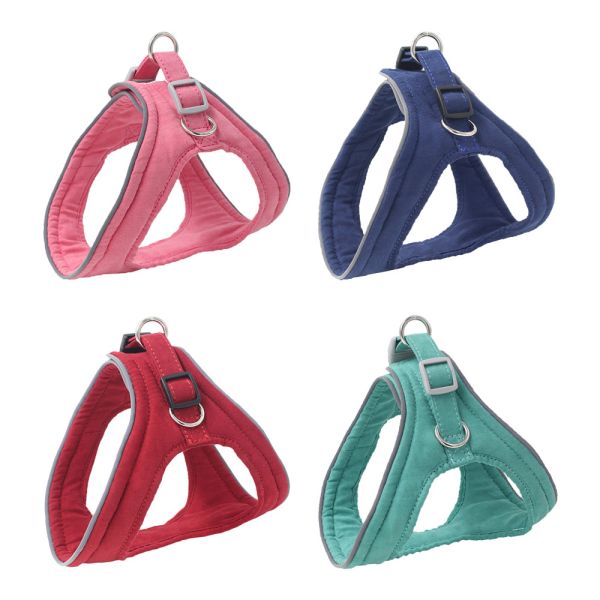 Жилет поводка собаки новой замши отражательный красный взрывозащищенный