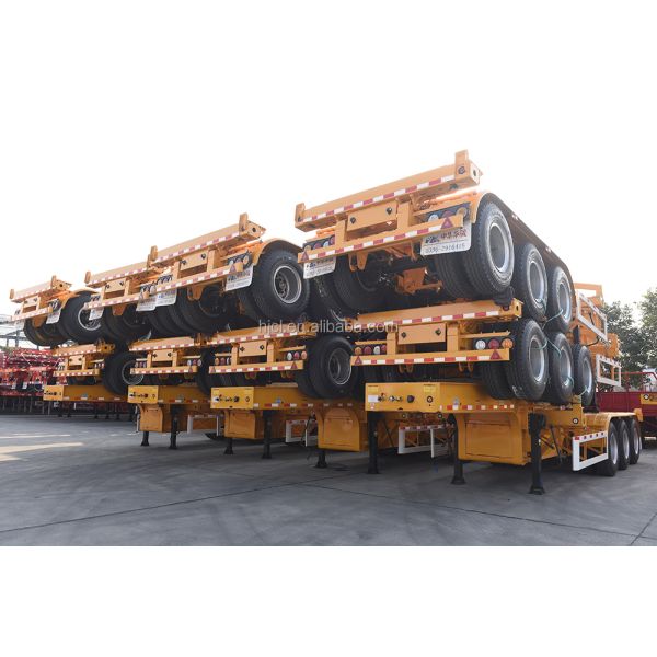 20ft to 40ft Extendable Moving Intermodal Chassis Trailer for Container Distribution