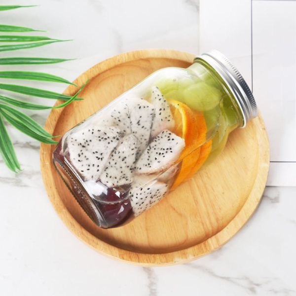 Опарник 250ml 300ml 380ml соленья пустого круглого варенья меда стеклянный