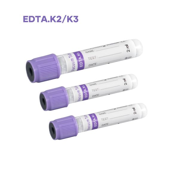 EDTA K2 K3 Anticoagulant Blood Collection Tube Purple Top For Whole Blood Testing