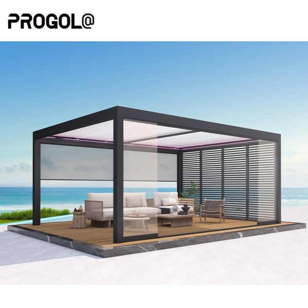 Customized Aluminum Pergola With Motorzied Or Manual Operation