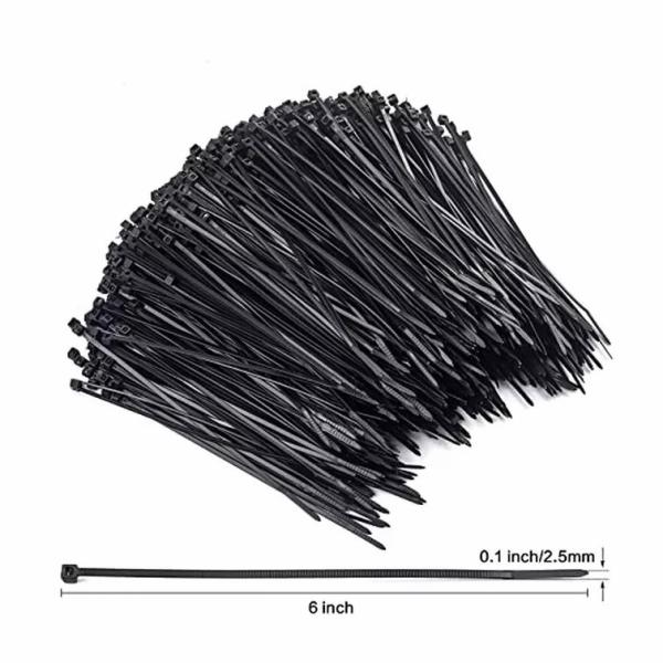 6 Inch Plastic Heavy Duty Cable Zip Tie Strap Self Locking 150MM Nylon PA 66 Cable Ties
