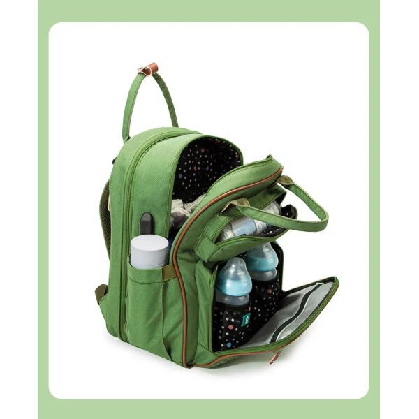 Waterproof Wet Custom Logo Mommy Baby Diaper Bag With Changing Bed