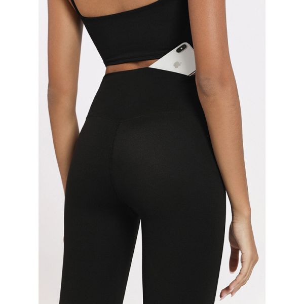 Breathable High Elastic Yoga Set Clothes Nylon Leggings And Sports Bra