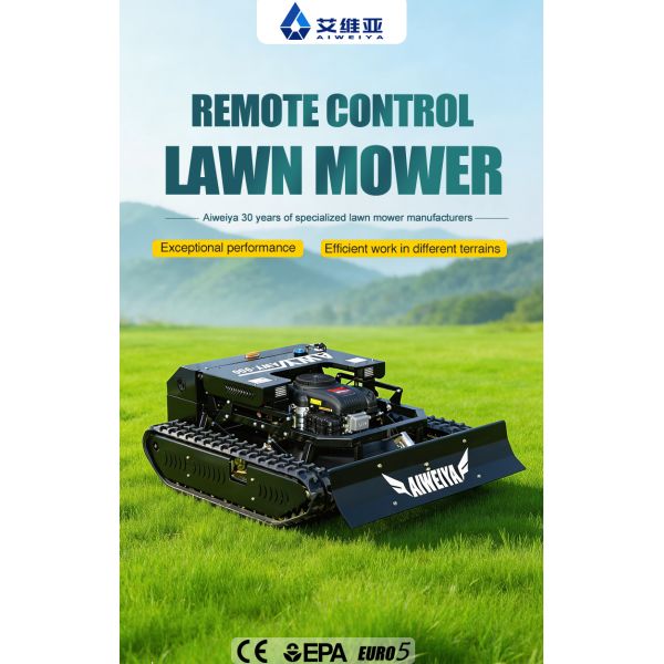 US Spot Off-road Crawler Remote Control Lawn Mower Steep Slope Climbing, Garden Waste Land Mowing Lawn Mower