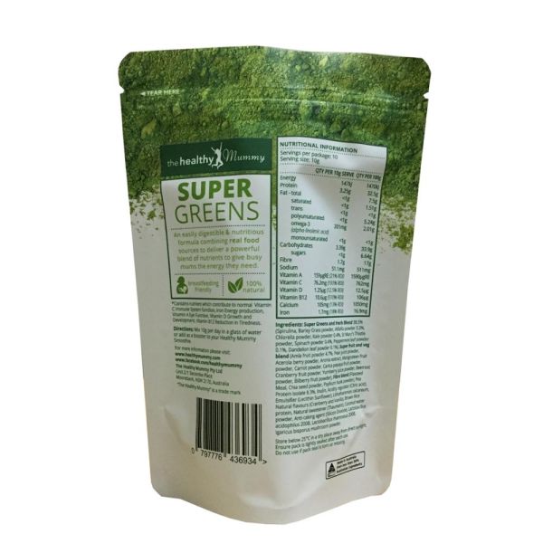 Изготовленный на заказ печатая ZipLock кладет сумки в мешки упаковки порошка зеленого чая Matcha мешка стойки алюминиевой фольги вверх