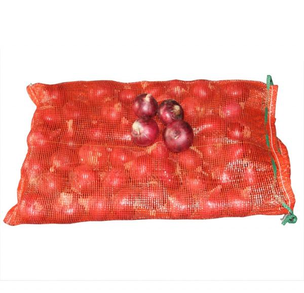 Durable Industrial Agriculture Red Pe Woven Bag 25 kg Onion Potato Mesh Bags with Logo