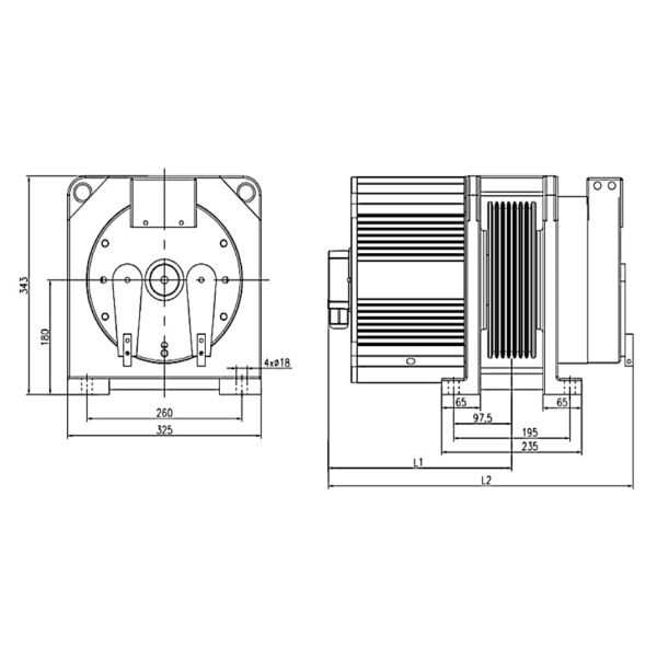 240mm Sheave 24 Poles 630kg Lift Elevator Gearless Elevator Motor
