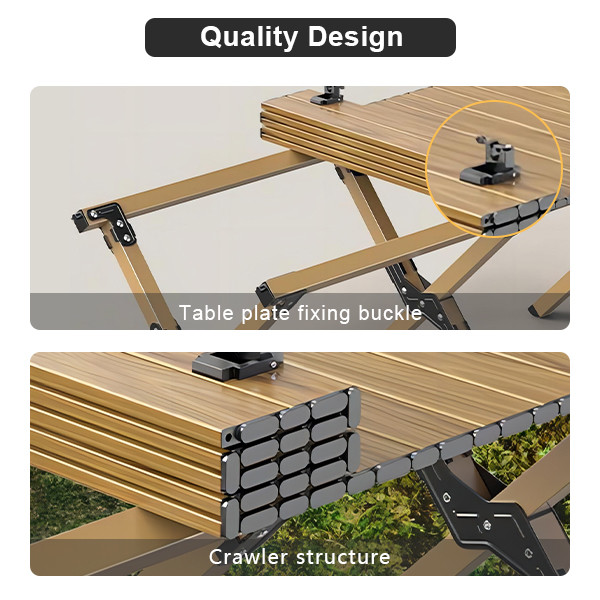 Классический стол для кемпинга из алюминия с подвижными ногами