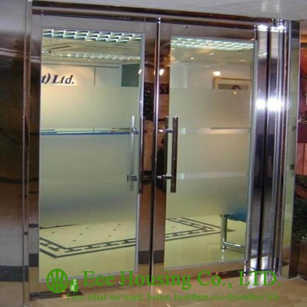 Double-leaf Stainless steel fire proof emergency exit glass door