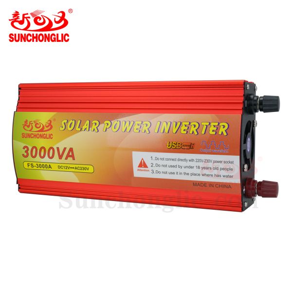 3000VA Surge Power Modified Sine Wave Inverter with Smart Microcontroller Management and Aviation-Grade Quiet Operation