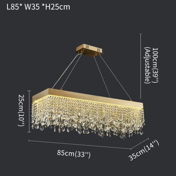 Modern oval crystal chandelier Crystal Light Kitchen Fixture Led Modern Home Decor Staircase Lighting(WH-CY-168)