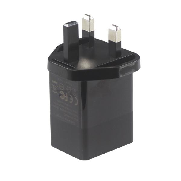 Carregador USB-C PD GaN 65W com ficha UK para laptops e telemóveis