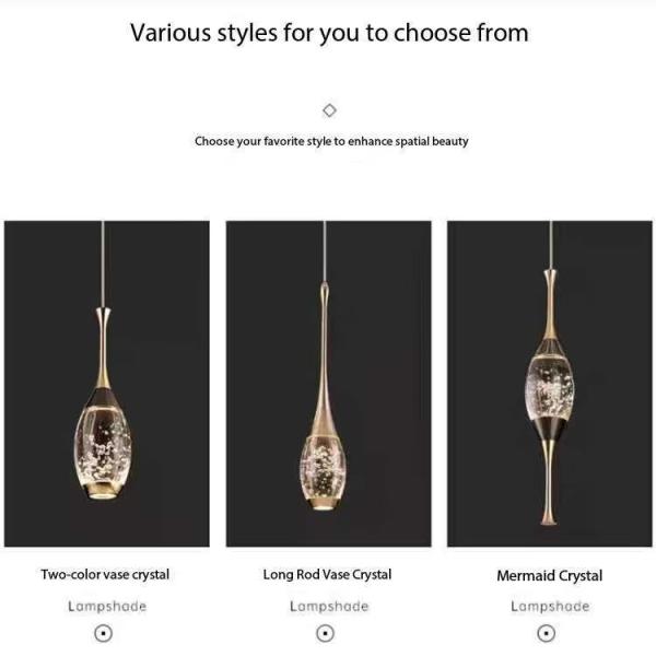 Villa Duplex Staircase Chandelier Long Chandelier Light Luxury Mermaid Crystal New Small Apartment Revolving Chandelier