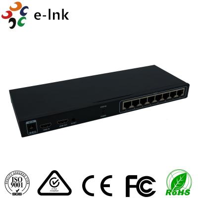 1x8 HDMI Over Fiber Optic Extender , CAT5 / 6 Extender Splitter 20-60kHz IR frequency