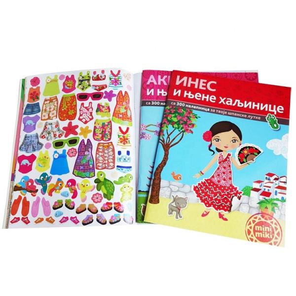 Spiral Binding Label Sticker Printing , Film Lamination Kids Sticker Book