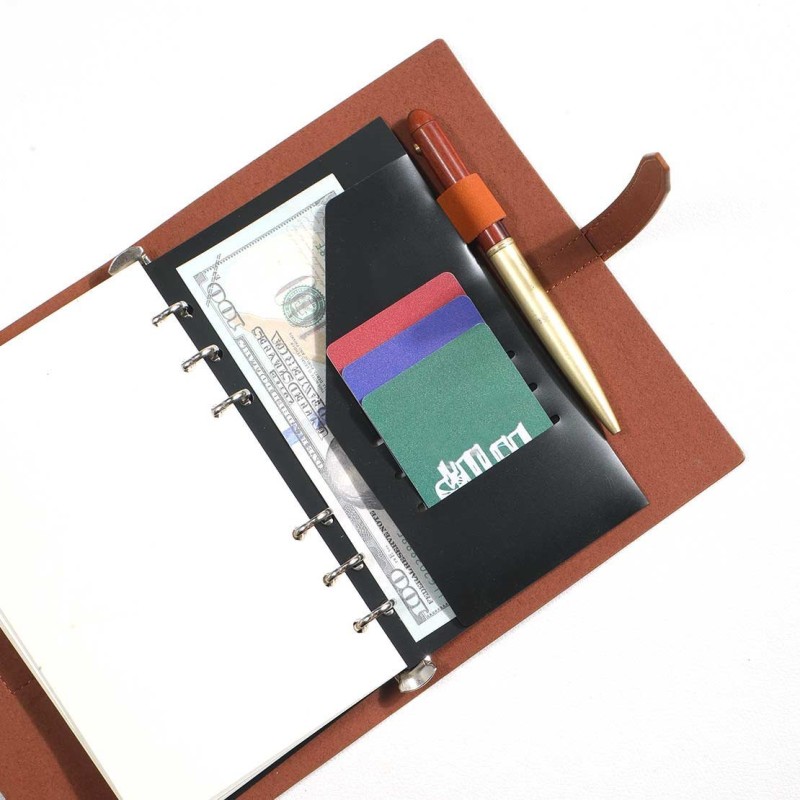 ODM Soft Cover Leather Bound Notebook Refillable Travel Journal Reusable Loose Leaf Diary Multifunctional