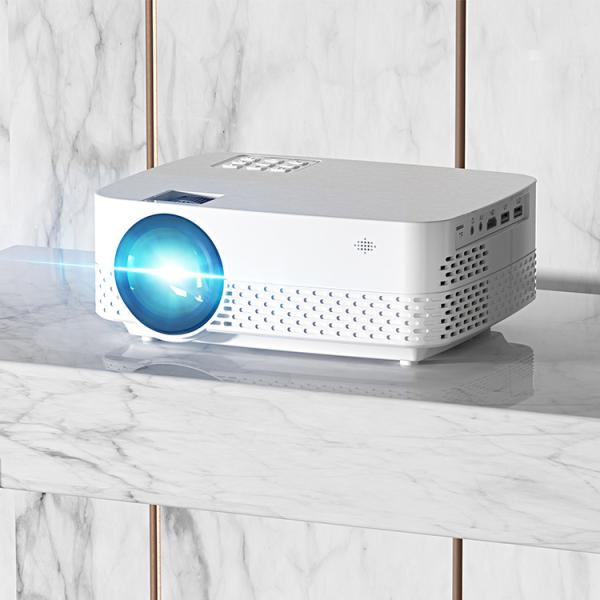 Q5 White Mini 1080P Projector Android 9.0 Smart Compact Projector