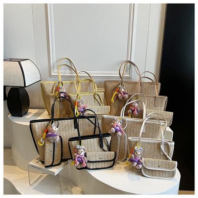 Crochet Raffia Pouch Clutch Stylish Straw Wicker Beach Bag For Summer Weddings Parties Bag Mesh Luxury Women Handmade Handbags Raffia Beach Market Shopping Bag