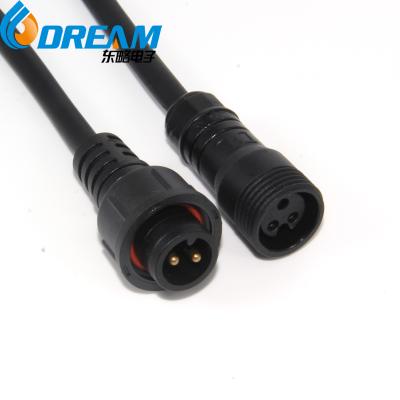 Waterproof Connector,2 Wire Electrical Connector With 18AGW 20CM Male Female Plug LED Connector