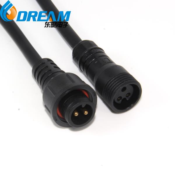 Connecteur étanche à l'eau, connecteur électrique à deux fils avec 18 AGW 20CM connecteur LED à prise mâle femelle