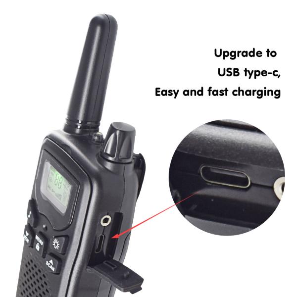 5km Extended Range rechargeable outdoor Walkie Talkies manufacturer- 8/22 Channel Handheld Two Way Radio 0.5W 446/462MHz